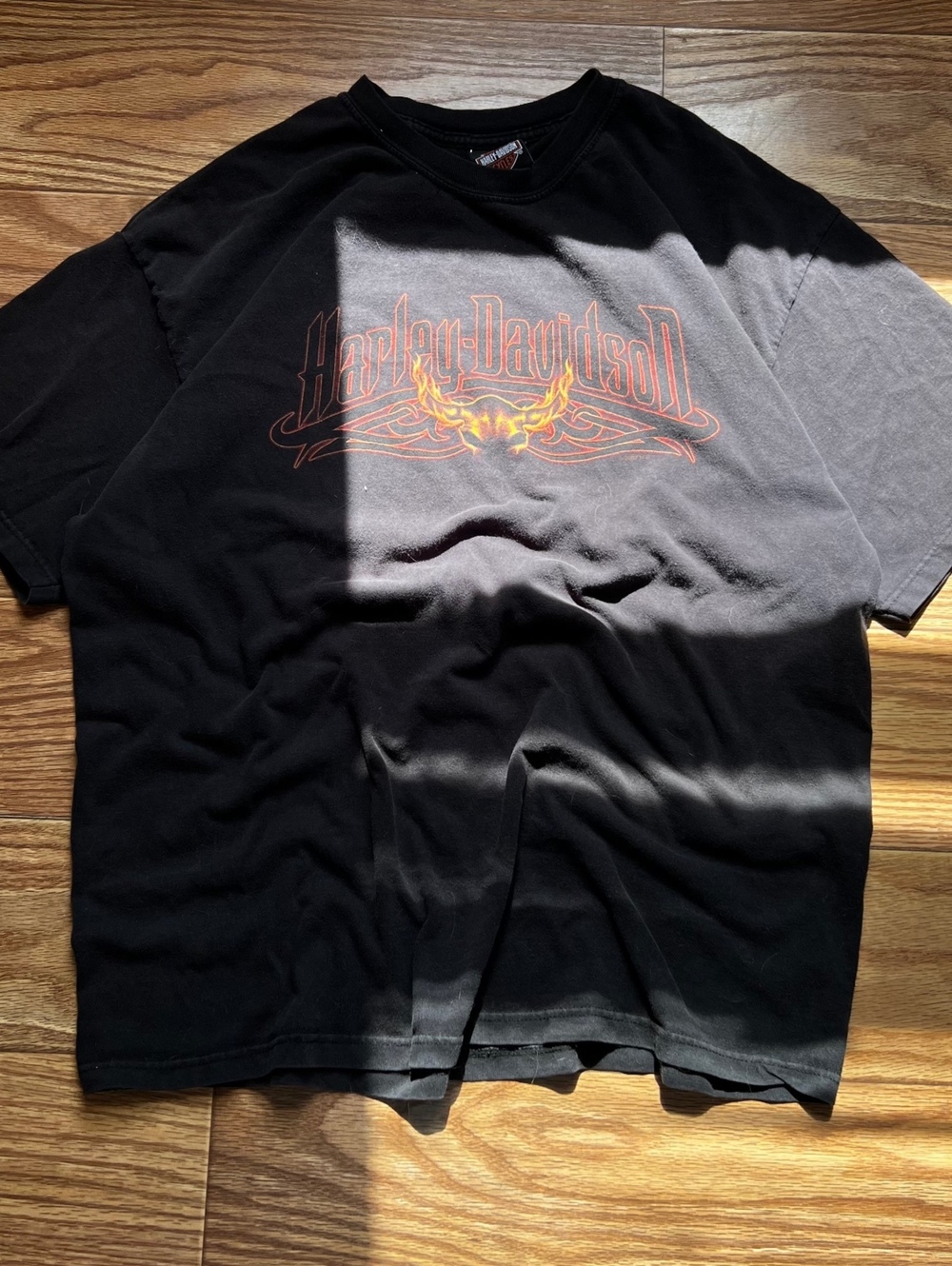 vintage y2k harley-davidson iron block graphic tee oversized streetwear grunge